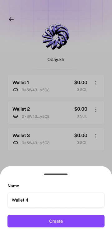 Step 2: Fill wallet details