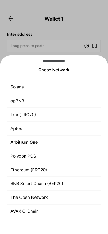 Step 3: Select network