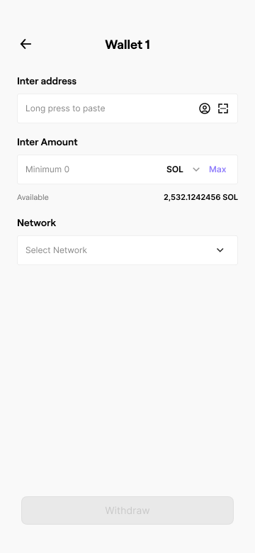 Withdraw - Empty State