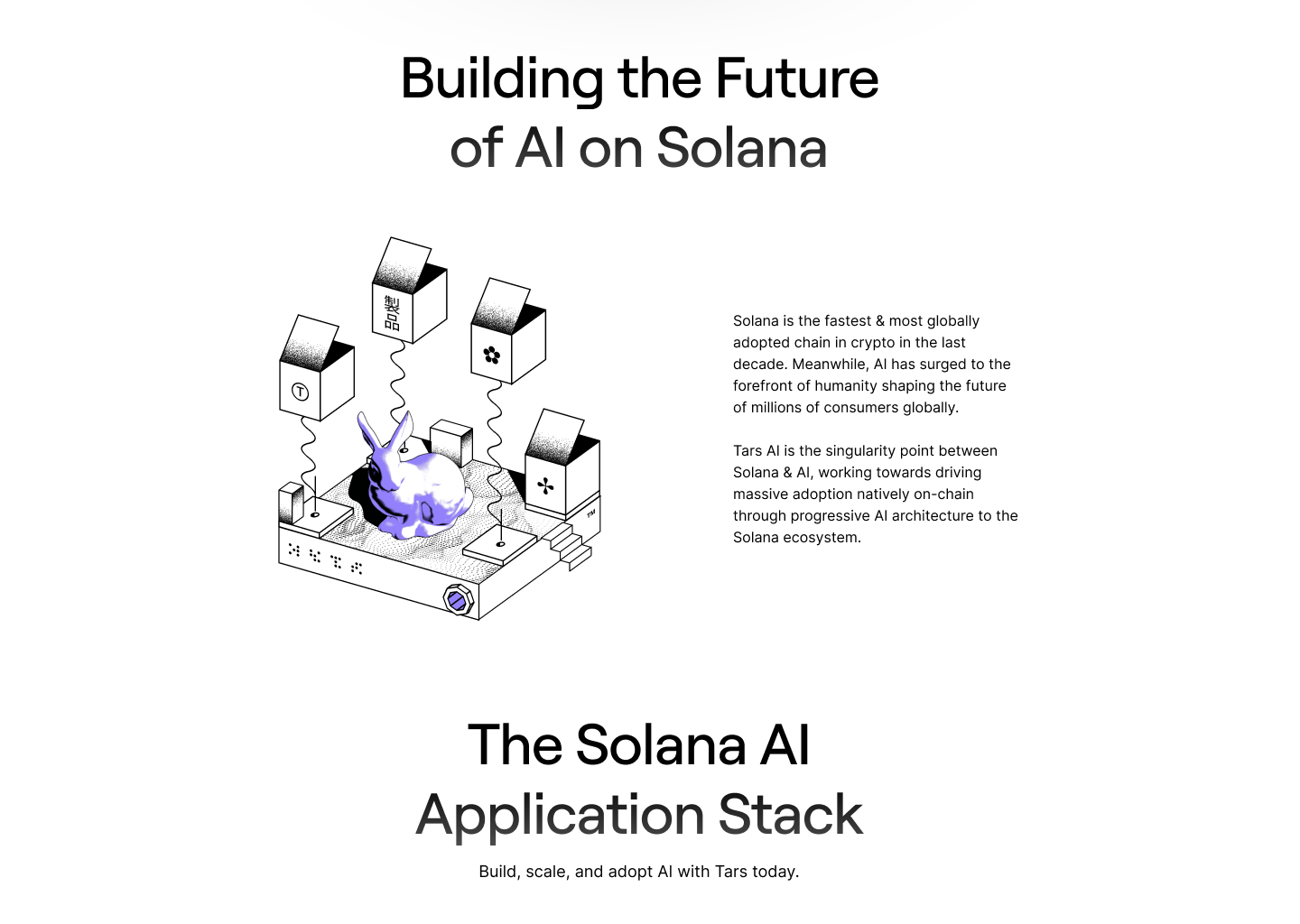 Building the Future of AI on Solana — illustrated world with the TARS mascot